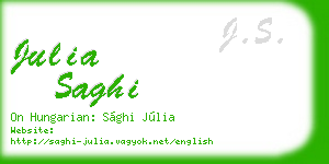 julia saghi business card